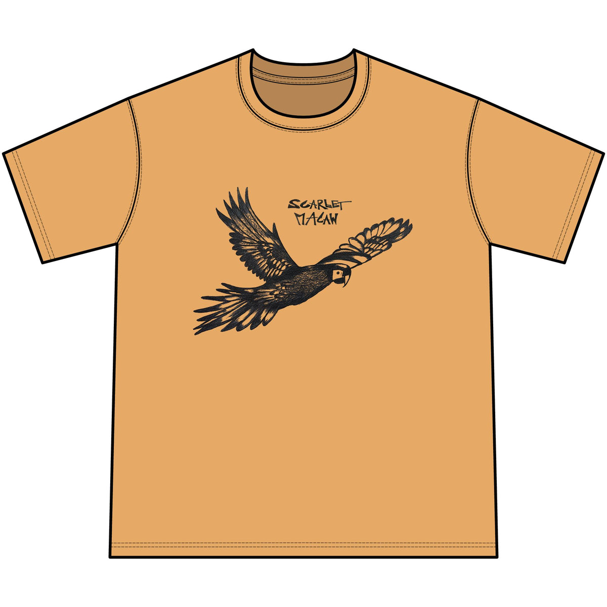 Scarlet Macaw Vintage T-Shirt – Costa Rica Wildlife | Pura Vida Souqs