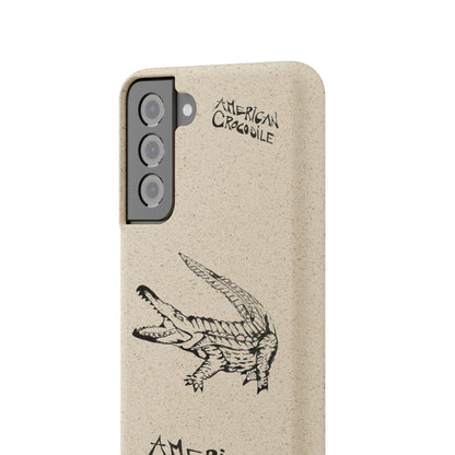 American Crocodile Phone Case – Original Hand-Drawn Costa Rica Wildlife Art for iPhone & Samsung Galaxy