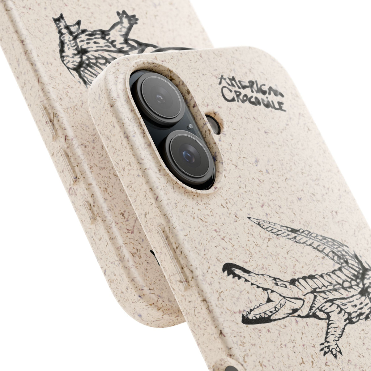 American Crocodile Phone Case – Original Hand-Drawn Costa Rica Wildlife Art for iPhone & Samsung Galaxy