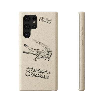 American Crocodile Phone Case – Original Hand-Drawn Costa Rica Wildlife Art for iPhone & Samsung Galaxy