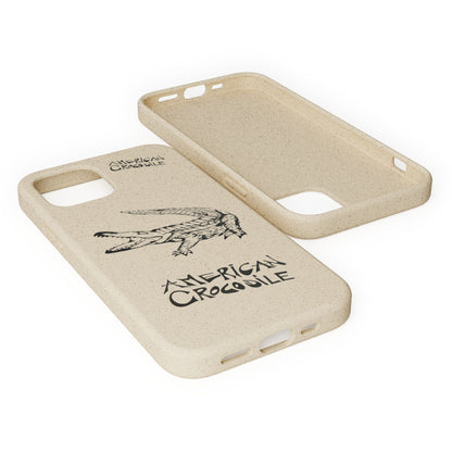 American Crocodile Phone Case – Original Hand-Drawn Costa Rica Wildlife Art for iPhone & Samsung Galaxy