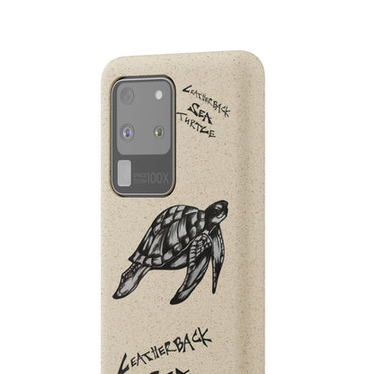 Leatherback Sea Turtle Phone Case – Original Hand-Drawn Costa Rica Wildlife Art for iPhone & Samsung Galaxy