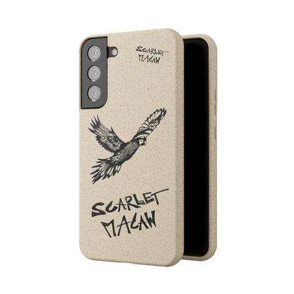 Scarlet Macaw Phone Case – Original Hand-Drawn Costa Rica Wildlife Art for iPhone & Samsung Galaxy