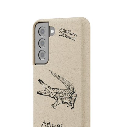 American Crocodile Phone Case – Original Hand-Drawn Costa Rica Wildlife Art for iPhone & Samsung Galaxy