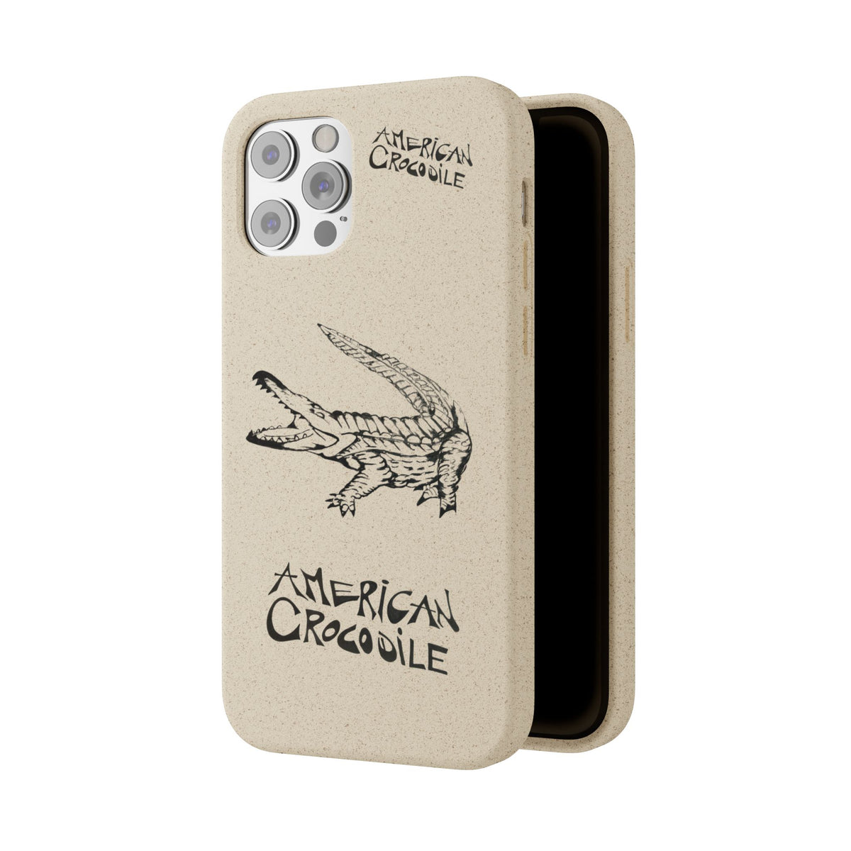 American Crocodile Phone Case – Original Hand-Drawn Costa Rica Wildlife Art for iPhone & Samsung Galaxy