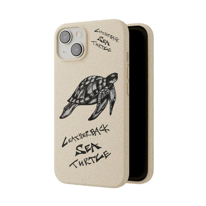 Leatherback Sea Turtle Phone Case – Original Hand-Drawn Costa Rica Wildlife Art for iPhone & Samsung Galaxy