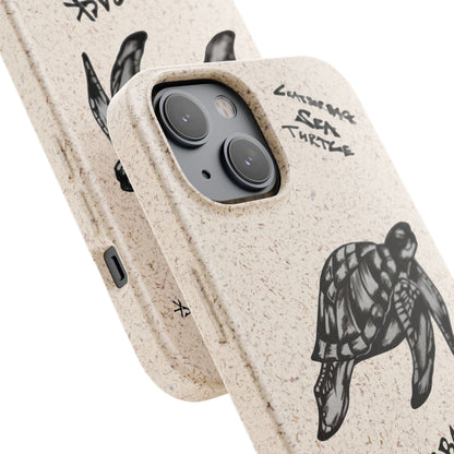 Leatherback Sea Turtle Phone Case – Original Hand-Drawn Costa Rica Wildlife Art for iPhone & Samsung Galaxy