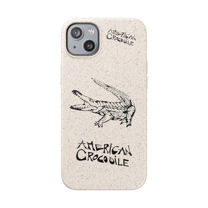 American Crocodile Phone Case – Original Hand-Drawn Costa Rica Wildlife Art for iPhone & Samsung Galaxy