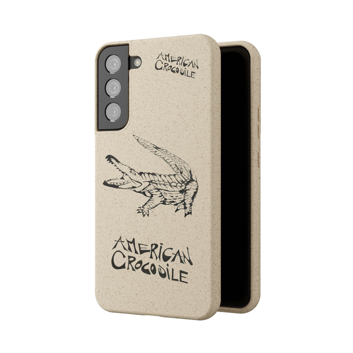 American Crocodile Phone Case – Original Hand-Drawn Costa Rica Wildlife Art for iPhone & Samsung Galaxy