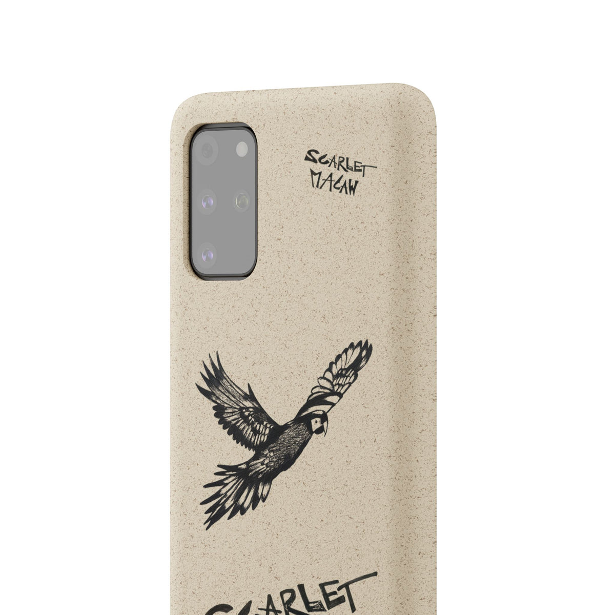 Scarlet Macaw Phone Case – Original Hand-Drawn Costa Rica Wildlife Art for iPhone & Samsung Galaxy