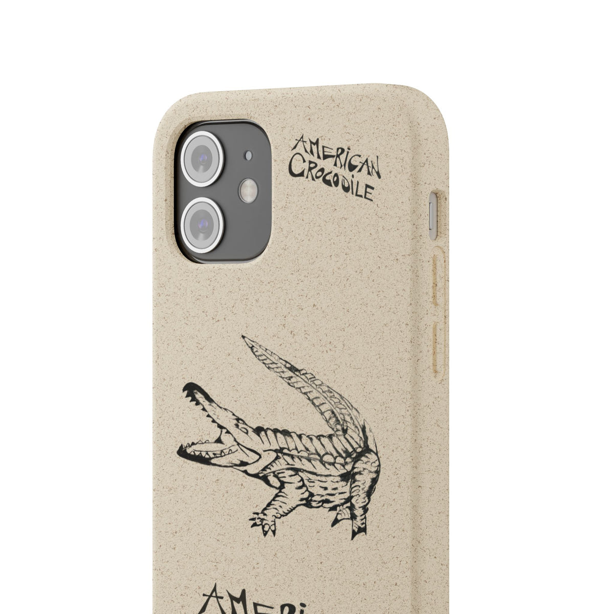 American Crocodile Phone Case – Original Hand-Drawn Costa Rica Wildlife Art for iPhone & Samsung Galaxy