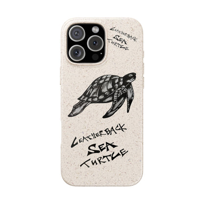 Leatherback Sea Turtle Phone Case – Original Hand-Drawn Costa Rica Wildlife Art for iPhone & Samsung Galaxy