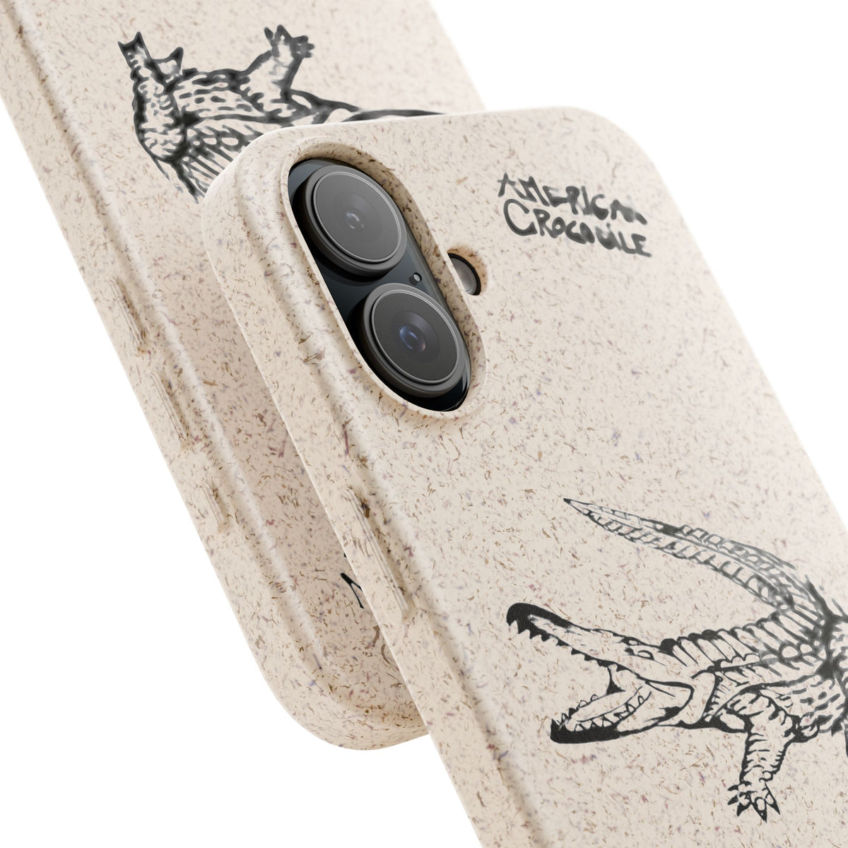 American Crocodile Phone Case – Original Hand-Drawn Costa Rica Wildlife Art for iPhone & Samsung Galaxy