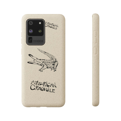 American Crocodile Phone Case – Original Hand-Drawn Costa Rica Wildlife Art for iPhone & Samsung Galaxy