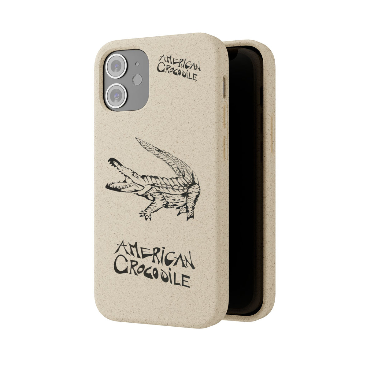 American Crocodile Phone Case – Original Hand-Drawn Costa Rica Wildlife Art for iPhone & Samsung Galaxy