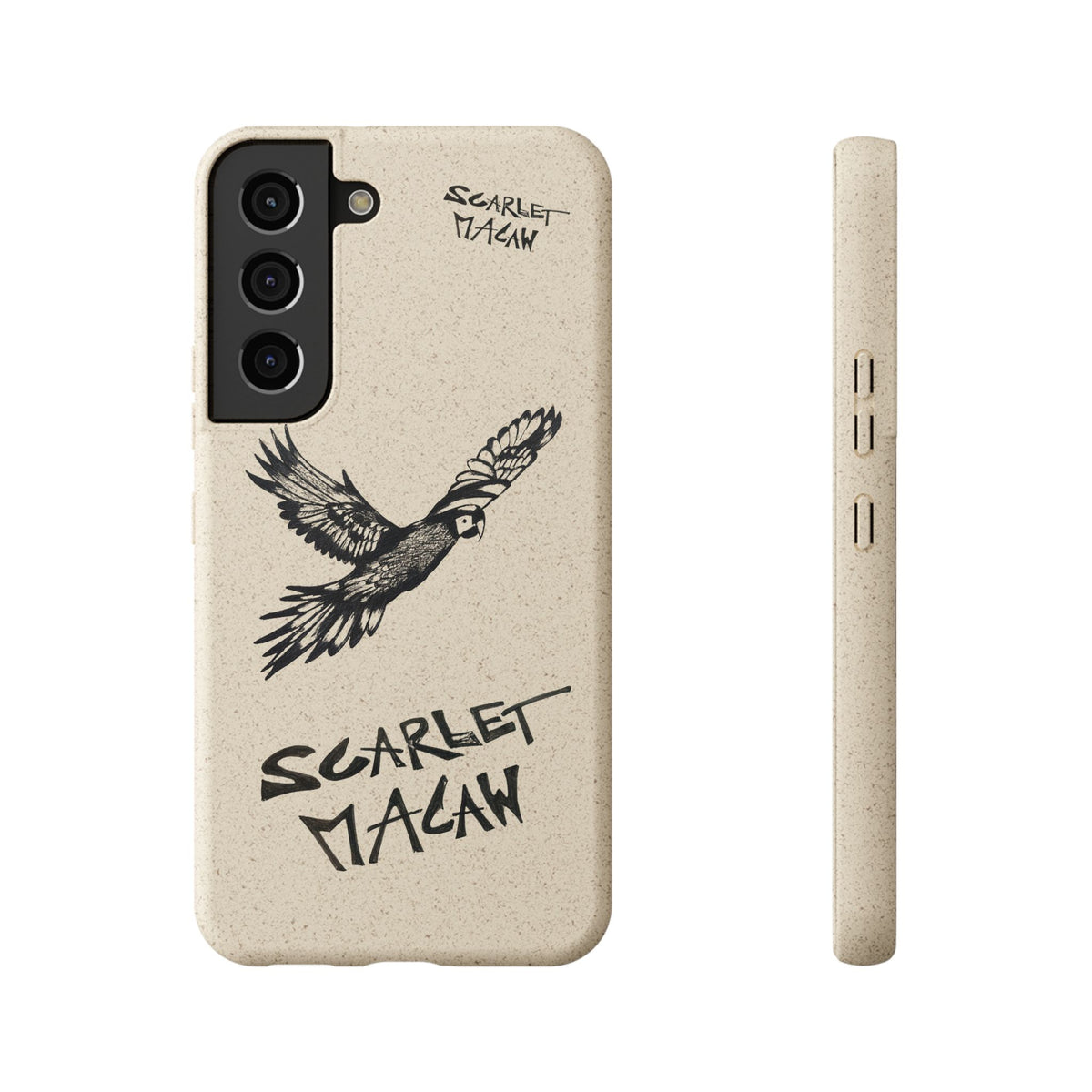 Scarlet Macaw Phone Case – Original Hand-Drawn Costa Rica Wildlife Art for iPhone & Samsung Galaxy