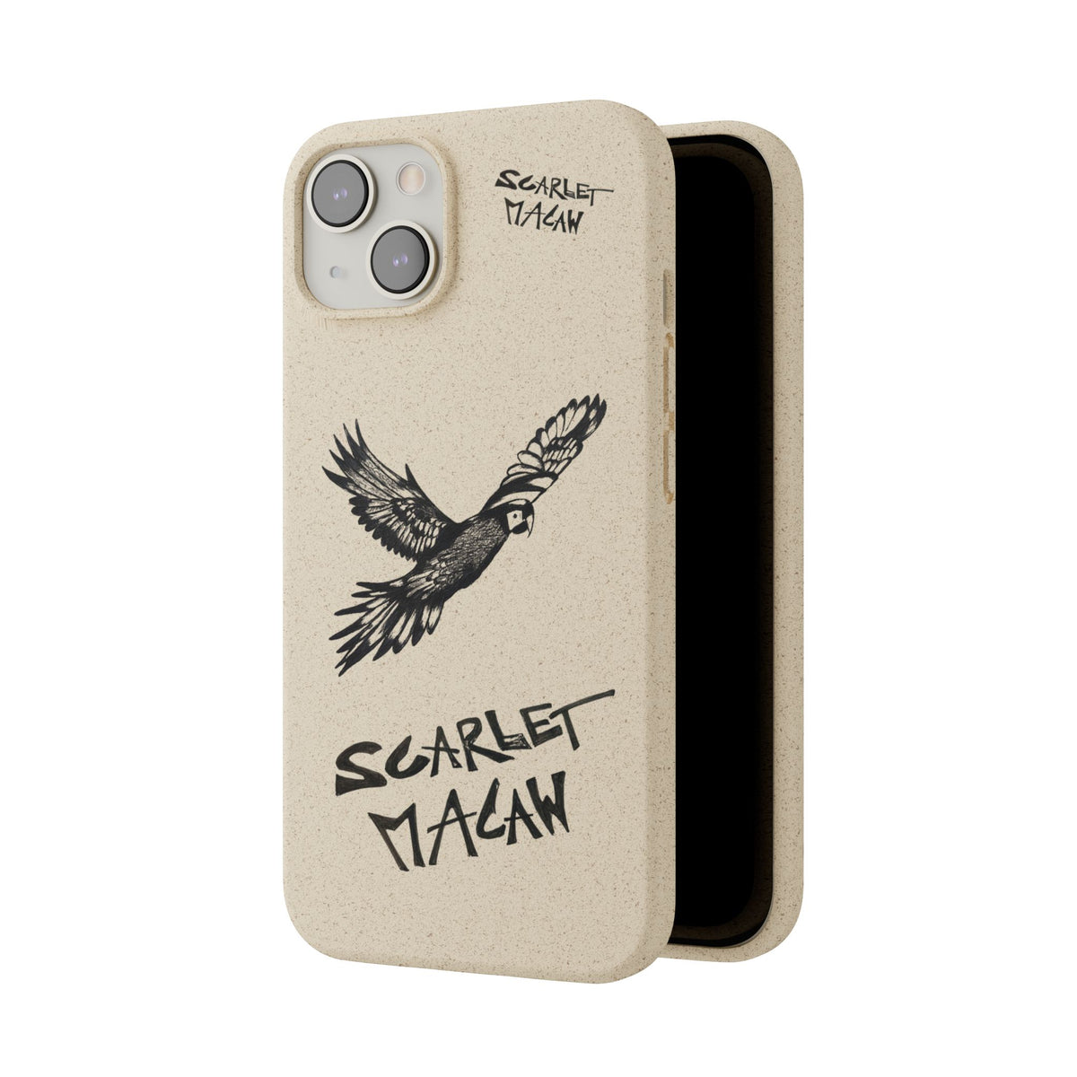 Scarlet Macaw Phone Case – Original Hand-Drawn Costa Rica Wildlife Art for iPhone & Samsung Galaxy