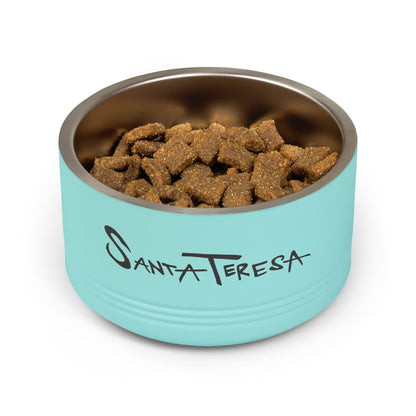 Santa Teresa Pet Bowl – Dog & Cat Food Bowl with Original Hand-Drawn Lettering