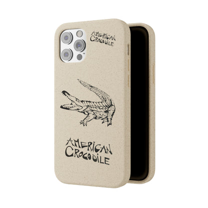 American Crocodile Phone Case – Original Hand-Drawn Costa Rica Wildlife Art for iPhone & Samsung Galaxy