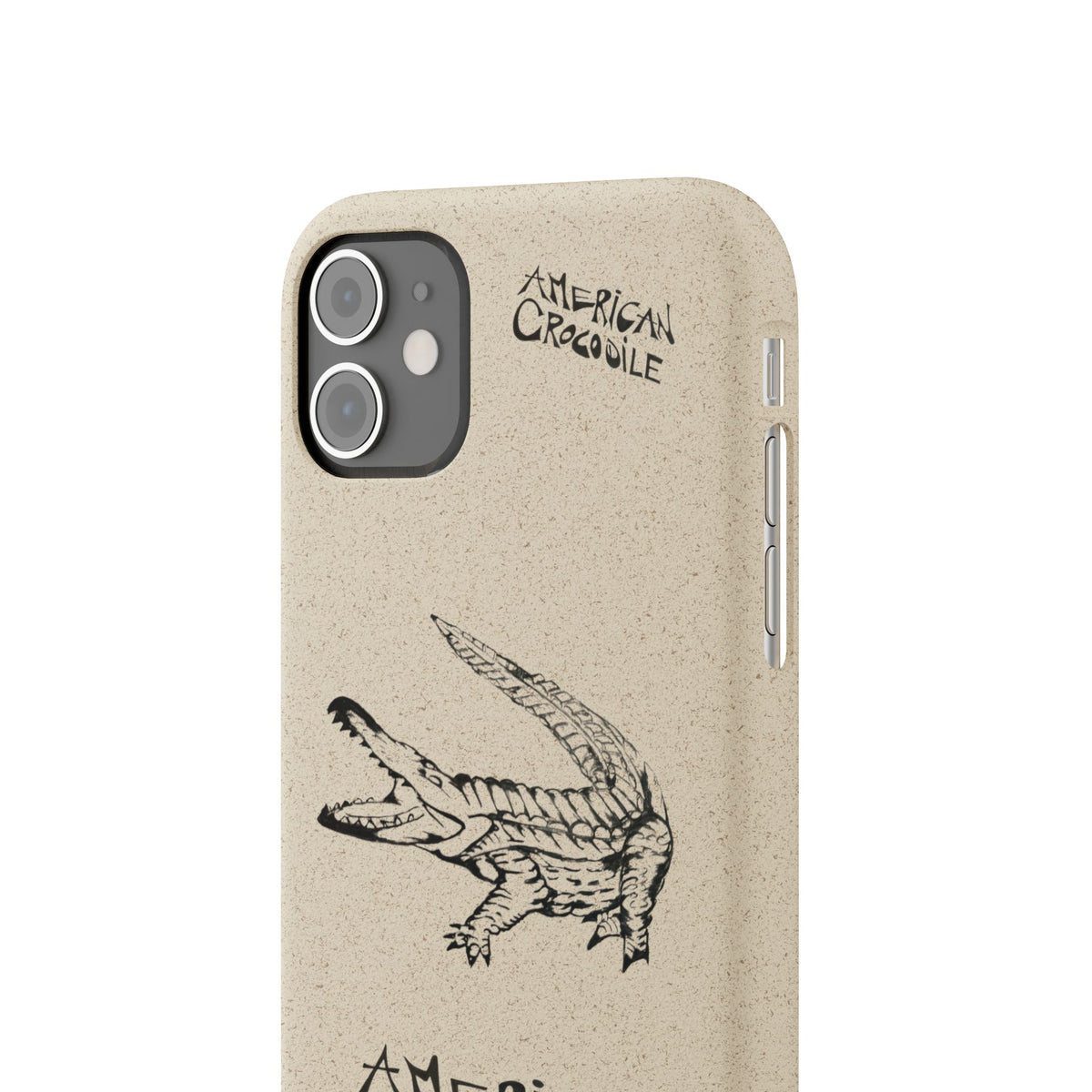 American Crocodile Phone Case – Original Hand-Drawn Costa Rica Wildlife Art for iPhone & Samsung Galaxy