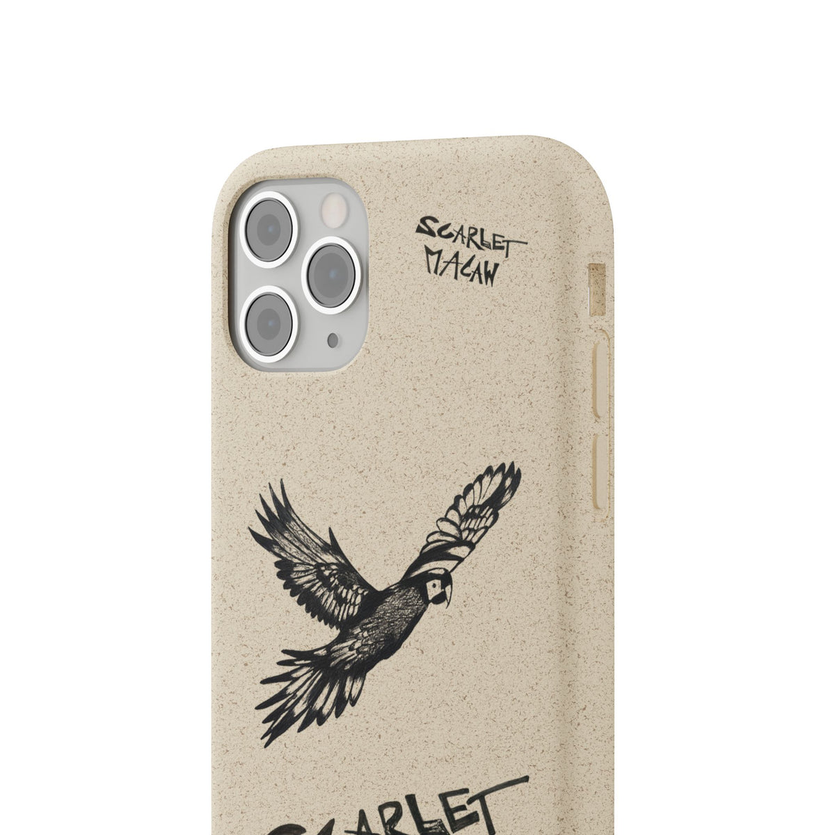 Scarlet Macaw Phone Case – Original Hand-Drawn Costa Rica Wildlife Art for iPhone & Samsung Galaxy