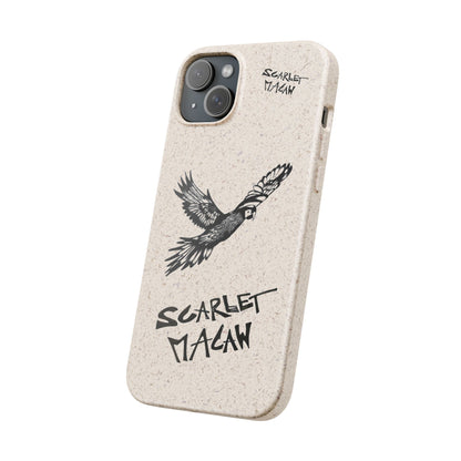 Scarlet Macaw Phone Case – Original Hand-Drawn Costa Rica Wildlife Art for iPhone & Samsung Galaxy