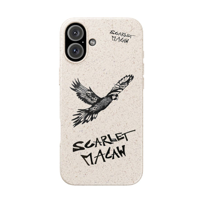 Scarlet Macaw Phone Case – Original Hand-Drawn Costa Rica Wildlife Art for iPhone & Samsung Galaxy
