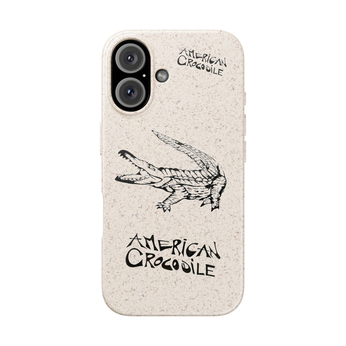 American Crocodile Phone Case – Original Hand-Drawn Costa Rica Wildlife Art for iPhone & Samsung Galaxy