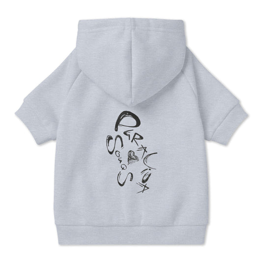 Pura Vida Souqs Dog Hoodie – Cute Pet Sweatshirt with Collar Hole & Original Hand-Drawn Art