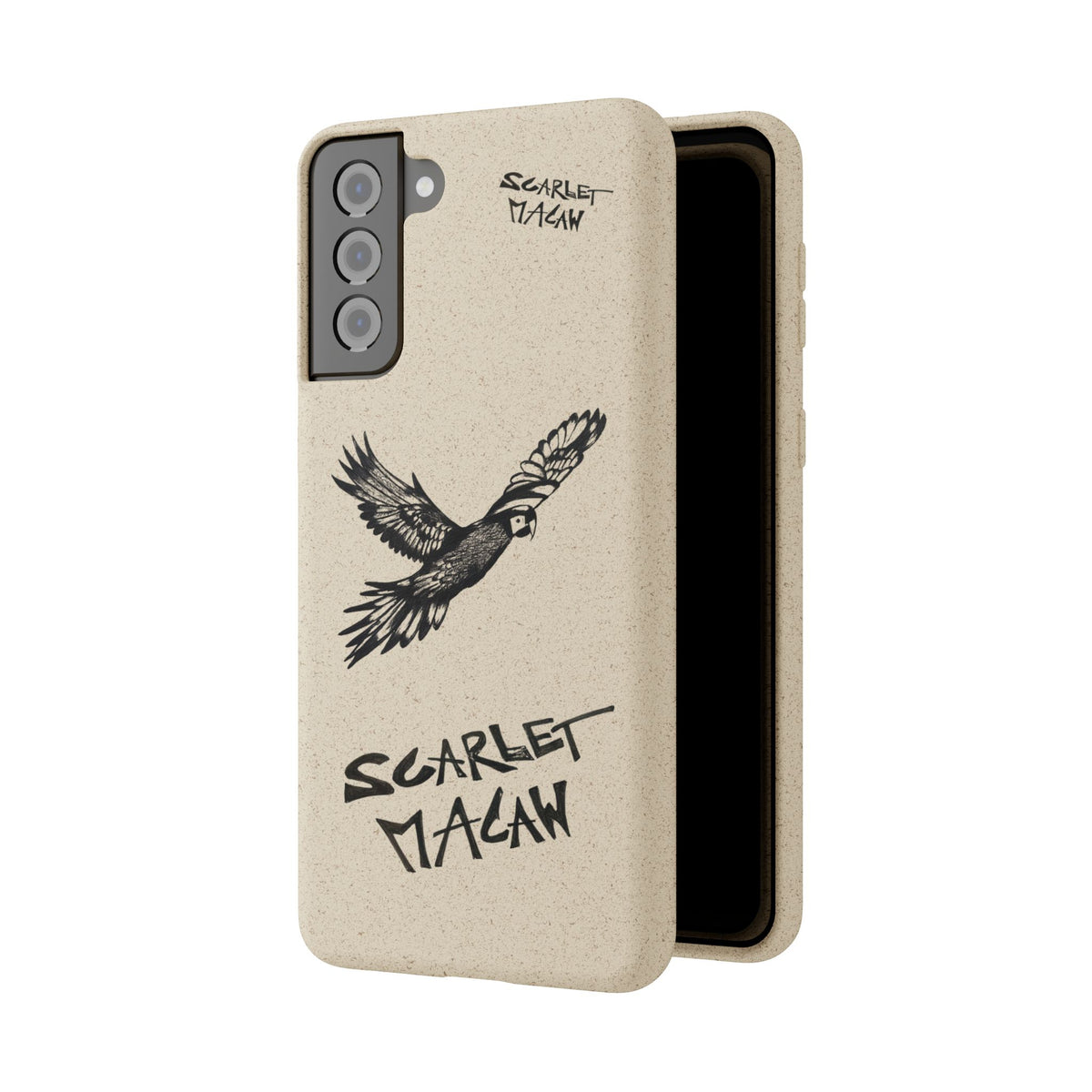 Scarlet Macaw Phone Case – Original Hand-Drawn Costa Rica Wildlife Art for iPhone & Samsung Galaxy