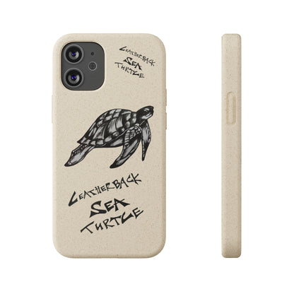 Leatherback Sea Turtle Phone Case – Original Hand-Drawn Costa Rica Wildlife Art for iPhone & Samsung Galaxy