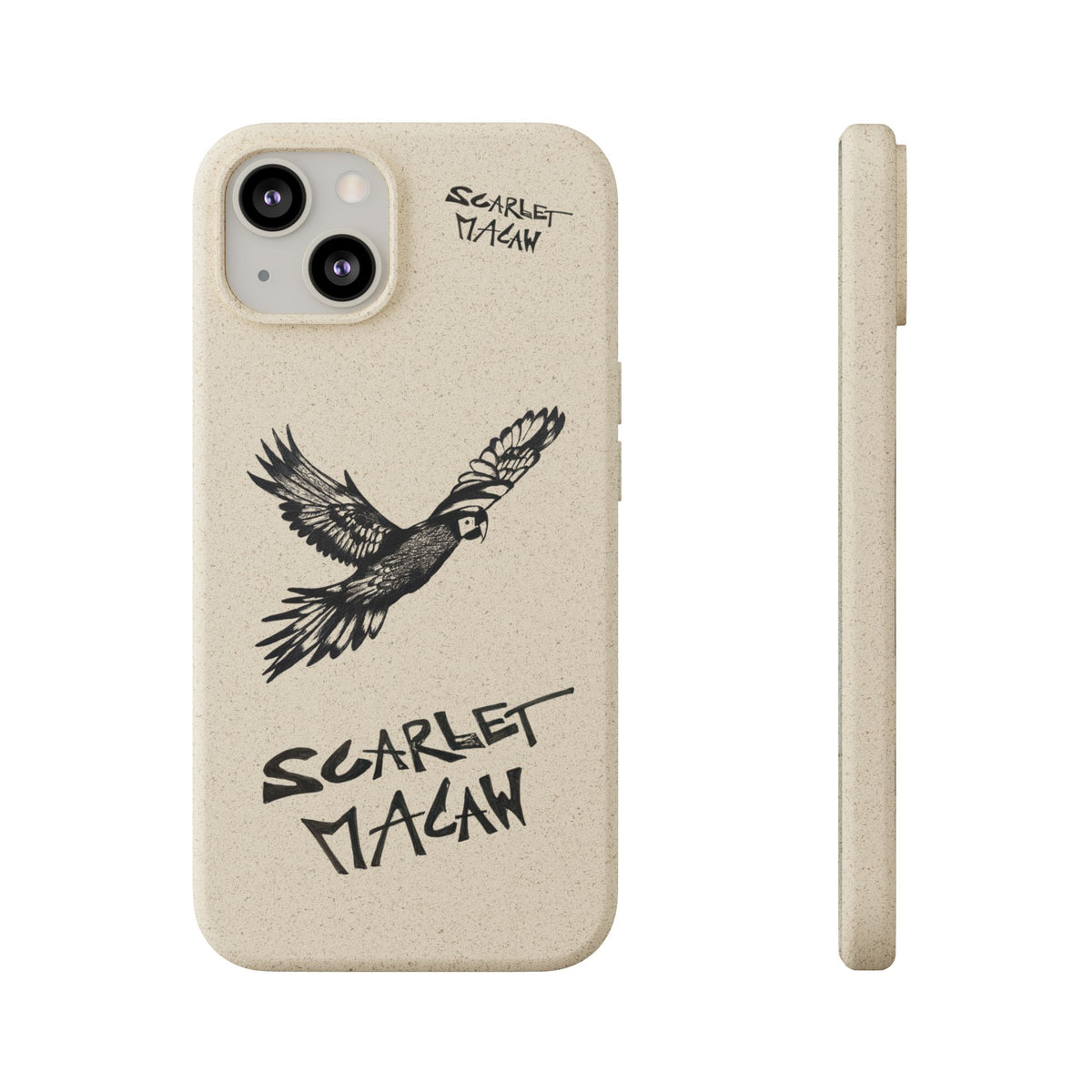 Scarlet Macaw Phone Case – Original Hand-Drawn Costa Rica Wildlife Art for iPhone & Samsung Galaxy