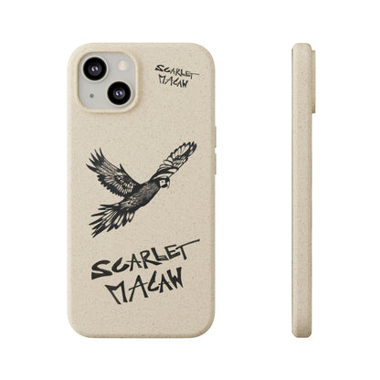 Scarlet Macaw Phone Case – Original Hand-Drawn Costa Rica Wildlife Art for iPhone & Samsung Galaxy