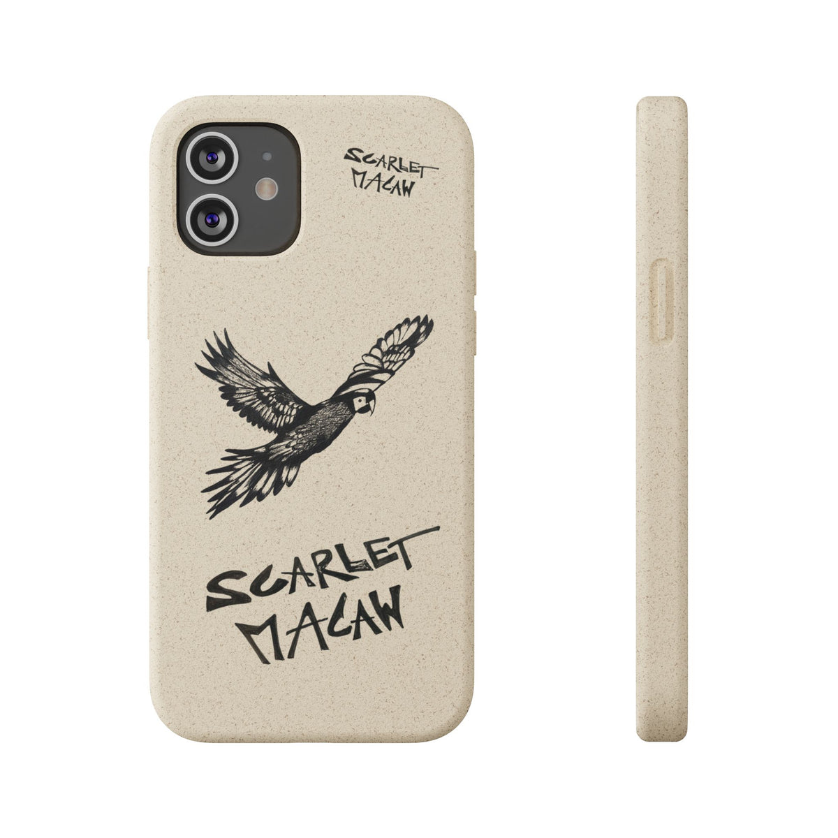 Scarlet Macaw Phone Case – Original Hand-Drawn Costa Rica Wildlife Art for iPhone & Samsung Galaxy