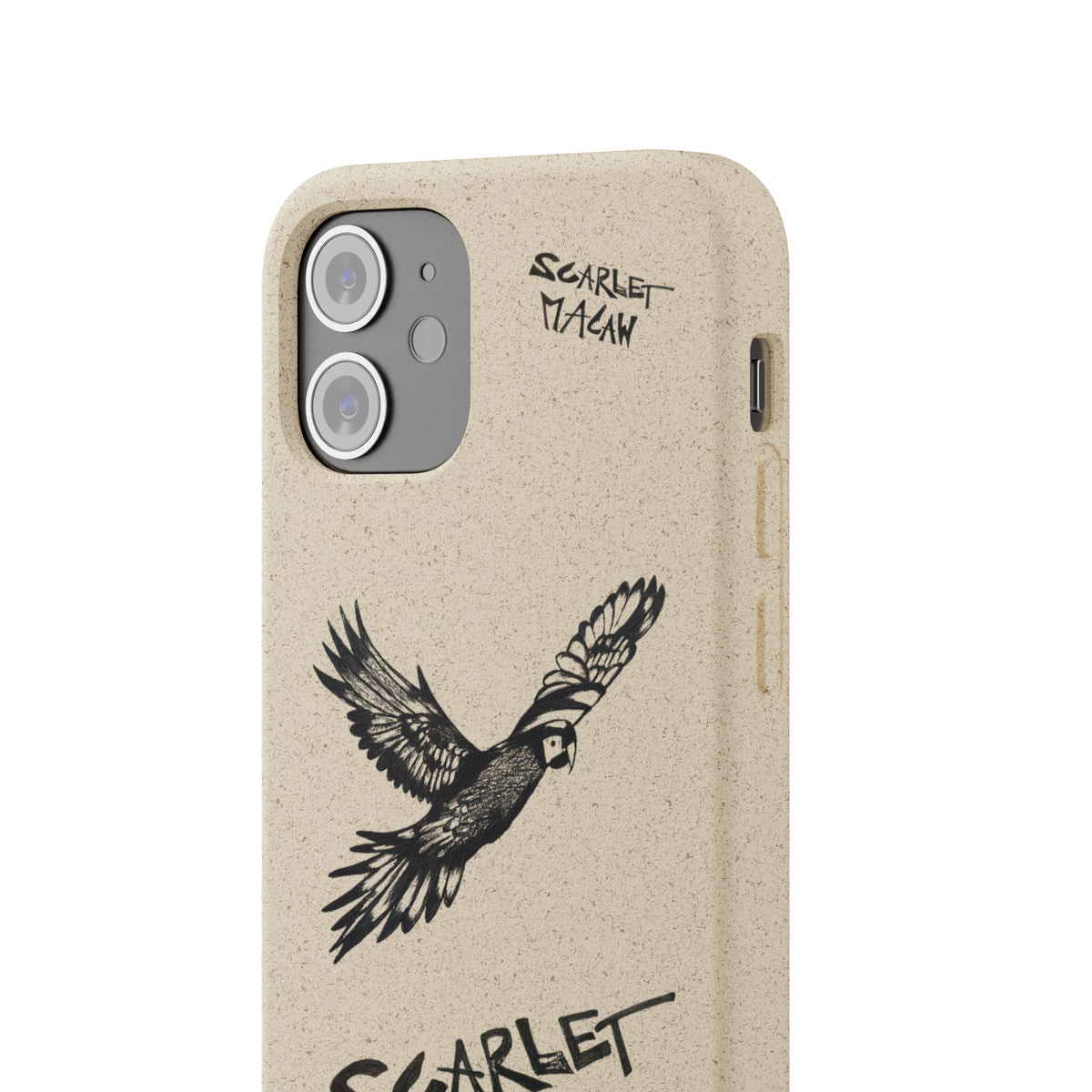 Scarlet Macaw Phone Case – Original Hand-Drawn Costa Rica Wildlife Art for iPhone & Samsung Galaxy