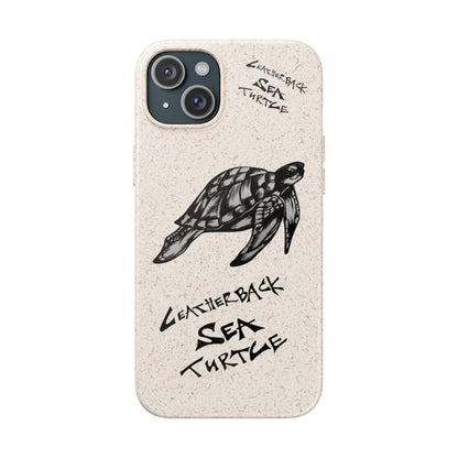Leatherback Sea Turtle Phone Case – Original Hand-Drawn Costa Rica Wildlife Art for iPhone & Samsung Galaxy