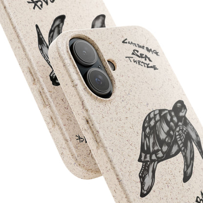 Leatherback Sea Turtle Phone Case – Original Hand-Drawn Costa Rica Wildlife Art for iPhone & Samsung Galaxy