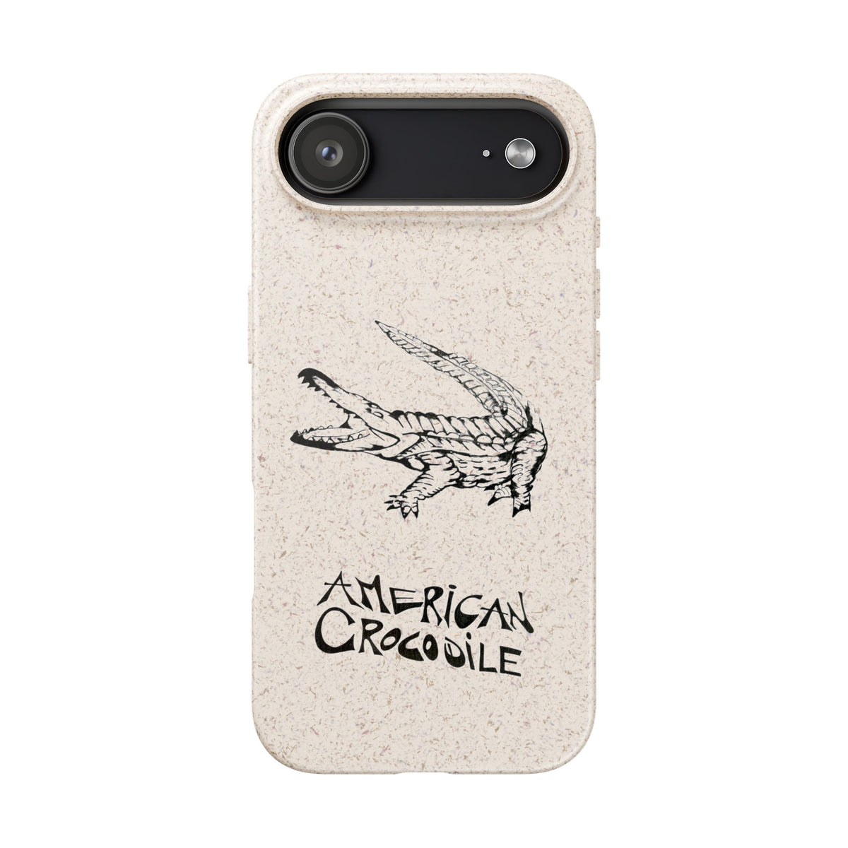 American Crocodile Phone Case – Original Hand-Drawn Costa Rica Wildlife Art for iPhone & Samsung Galaxy