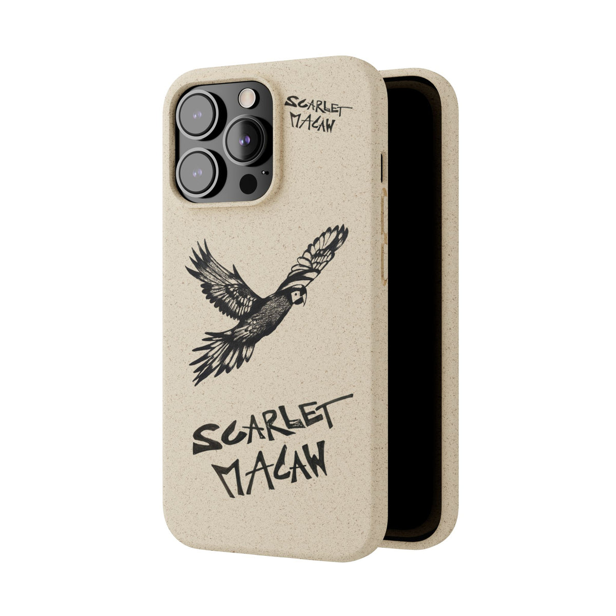 Scarlet Macaw Phone Case – Original Hand-Drawn Costa Rica Wildlife Art for iPhone & Samsung Galaxy