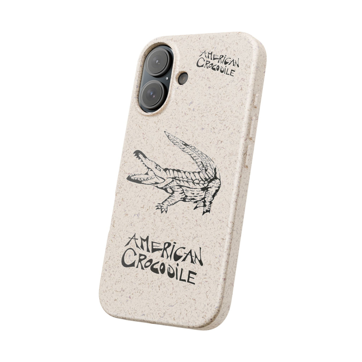 American Crocodile Phone Case – Original Hand-Drawn Costa Rica Wildlife Art for iPhone & Samsung Galaxy