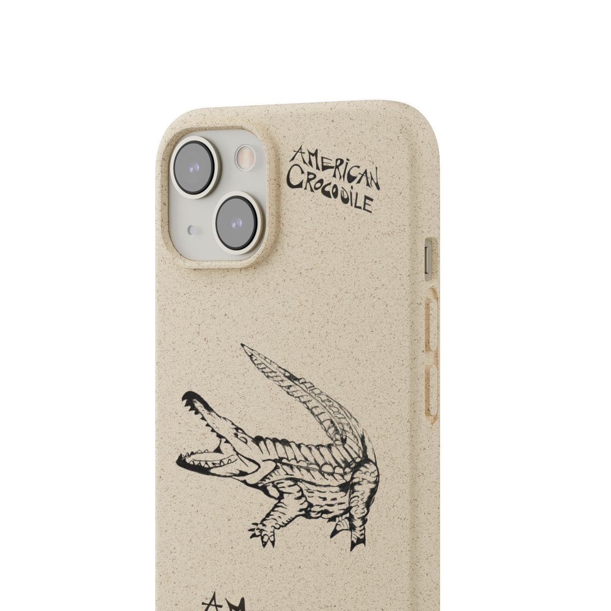 American Crocodile Phone Case – Original Hand-Drawn Costa Rica Wildlife Art for iPhone & Samsung Galaxy