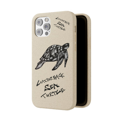 Leatherback Sea Turtle Phone Case – Original Hand-Drawn Costa Rica Wildlife Art for iPhone & Samsung Galaxy