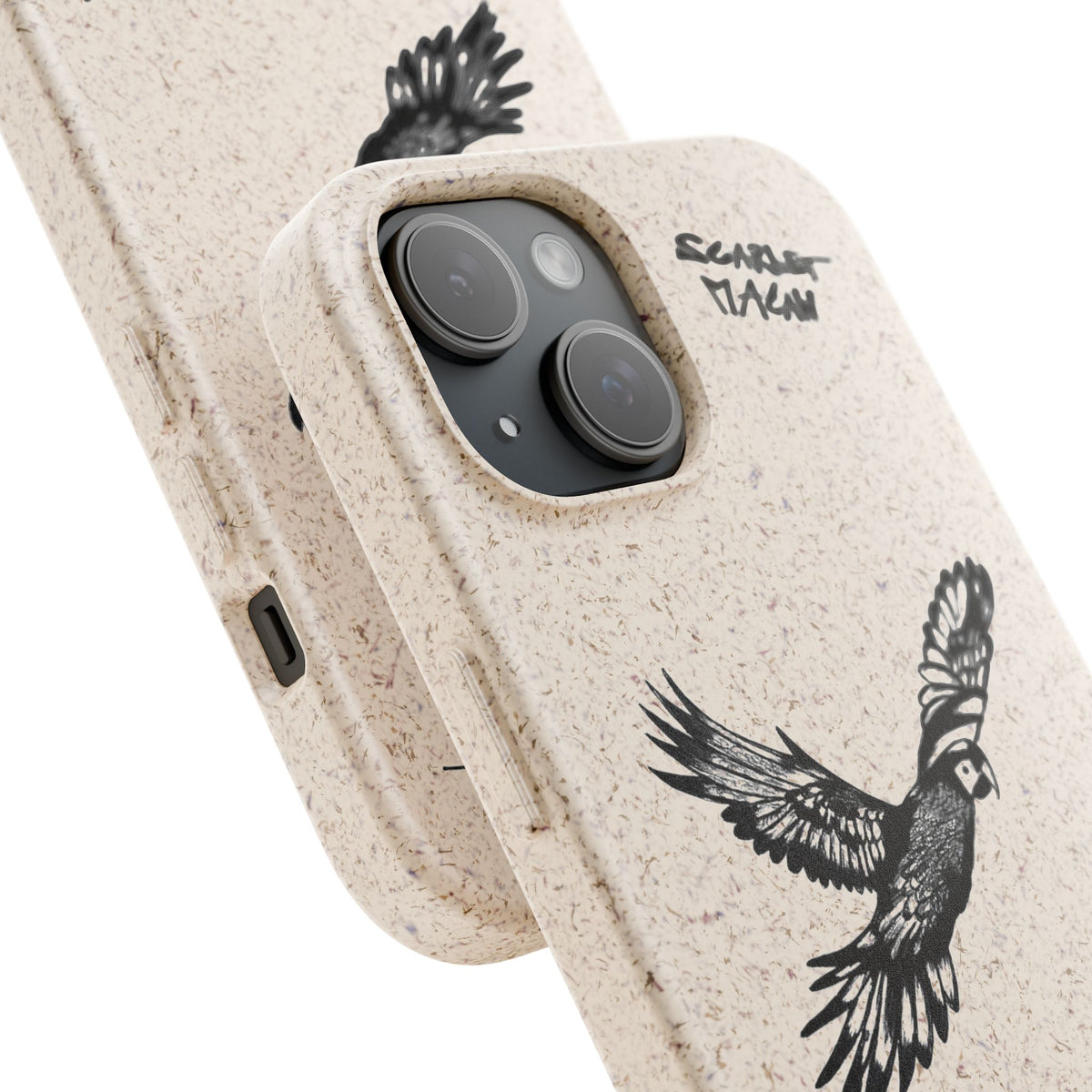 Scarlet Macaw Phone Case – Original Hand-Drawn Costa Rica Wildlife Art for iPhone & Samsung Galaxy