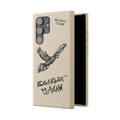 Scarlet Macaw Phone Case – Original Hand-Drawn Costa Rica Wildlife Art for iPhone & Samsung Galaxy