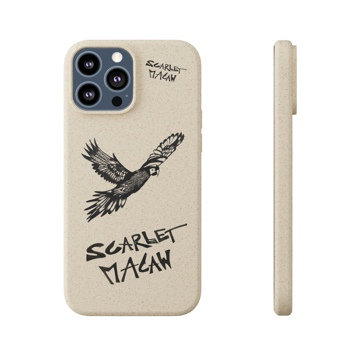 Scarlet Macaw Phone Case – Original Hand-Drawn Costa Rica Wildlife Art for iPhone & Samsung Galaxy