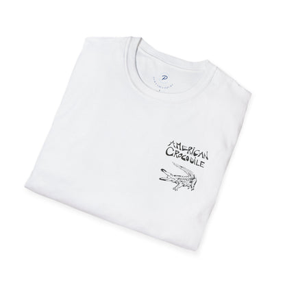 American Crocodile T-Shirt – Hand-Drawn Wildlife Art | Costa Rica