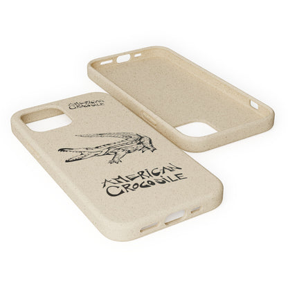American Crocodile Phone Case – Original Hand-Drawn Costa Rica Wildlife Art for iPhone & Samsung Galaxy