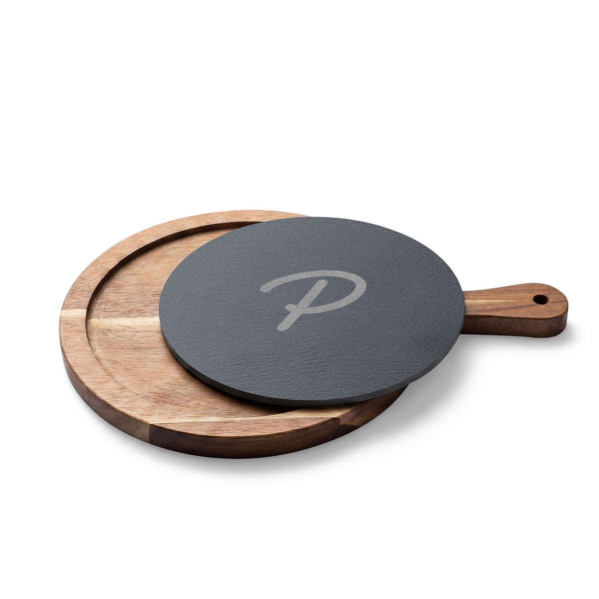 Pura Vida Souqs Acacia Wood & Slate Charcuterie Board – Cheese Serving Set