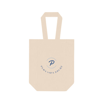Pura Vida Souqs Double Wine Tote Bag – Reusable Cotton Canvas Wine Carrier