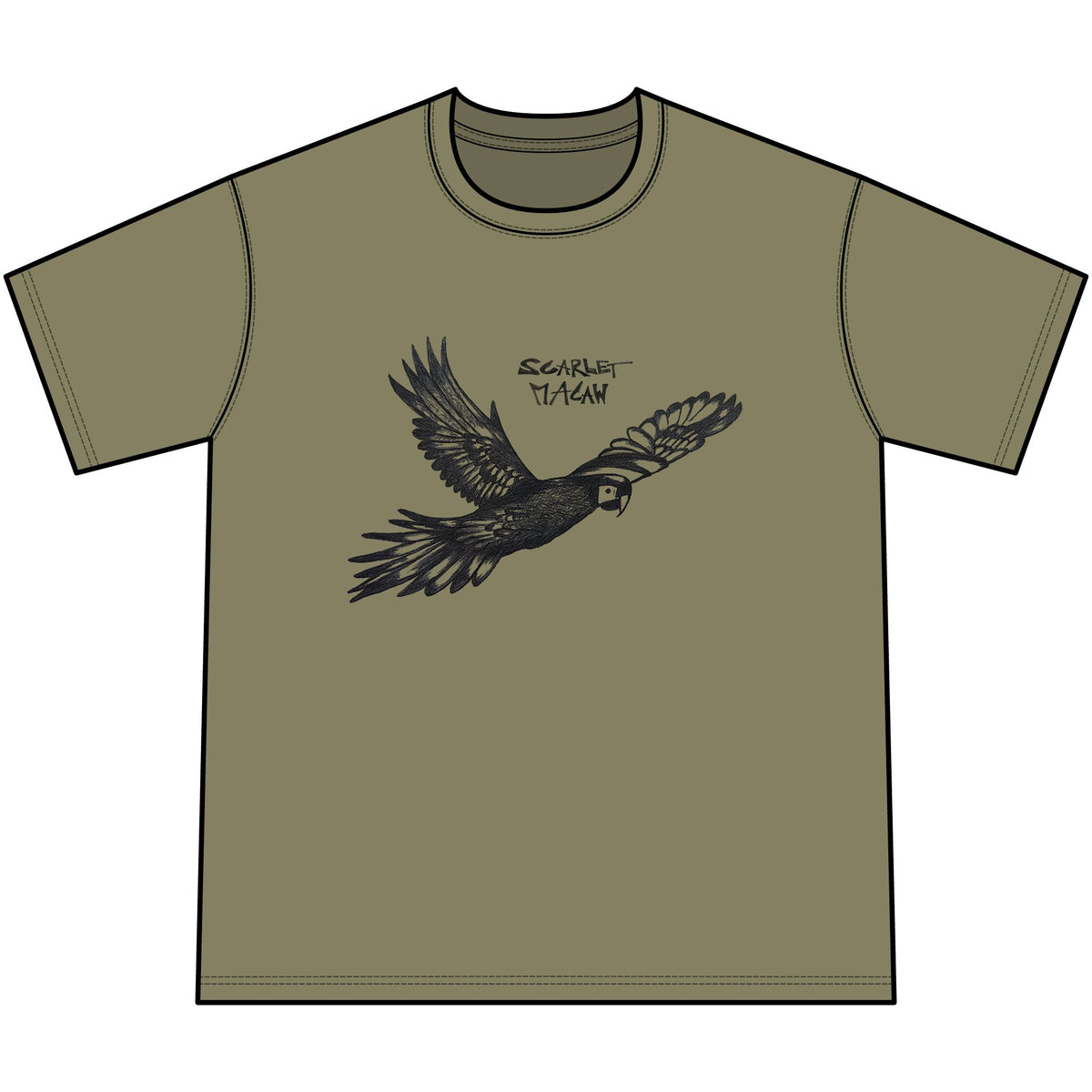 Scarlet Macaw Vintage T-Shirt – Costa Rica Wildlife | Pura Vida Souqs